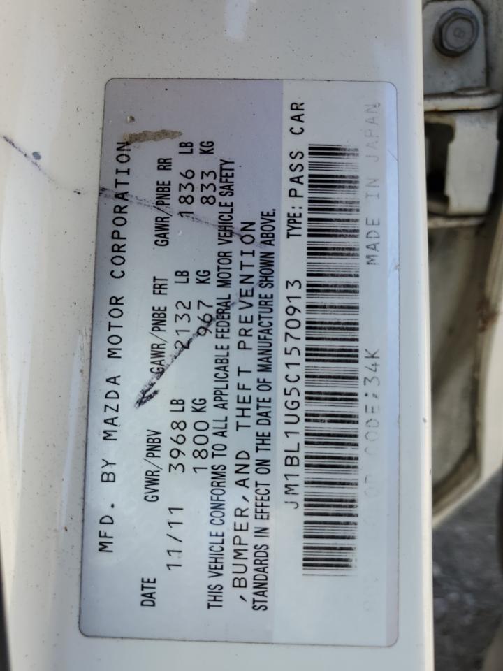 2012 Mazda 3 I VIN: JM1BL1UG5C1570913 Lot: 68187994