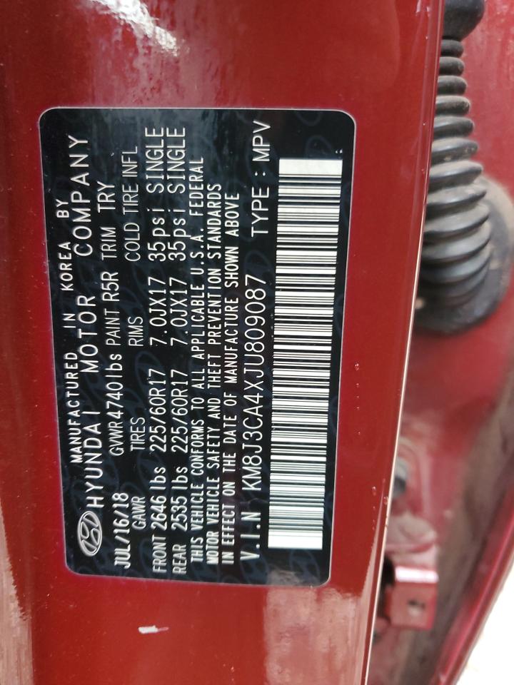 2018 Hyundai Tucson Sel VIN: KM8J3CA4XJU809087 Lot: 65351244