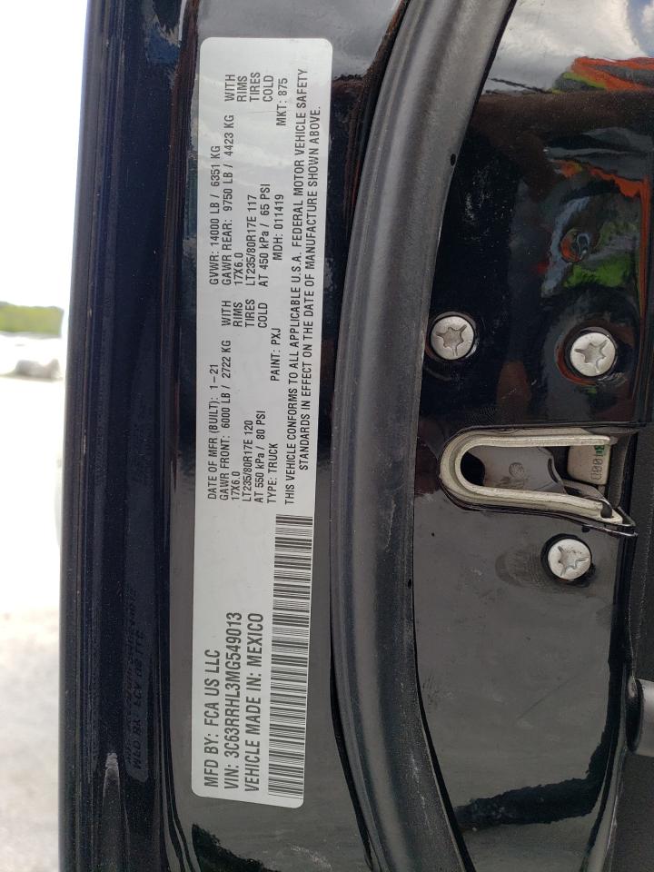 2021 Ram 3500 Big Horn VIN: 3C63RRHL3MG549013 Lot: 65728754