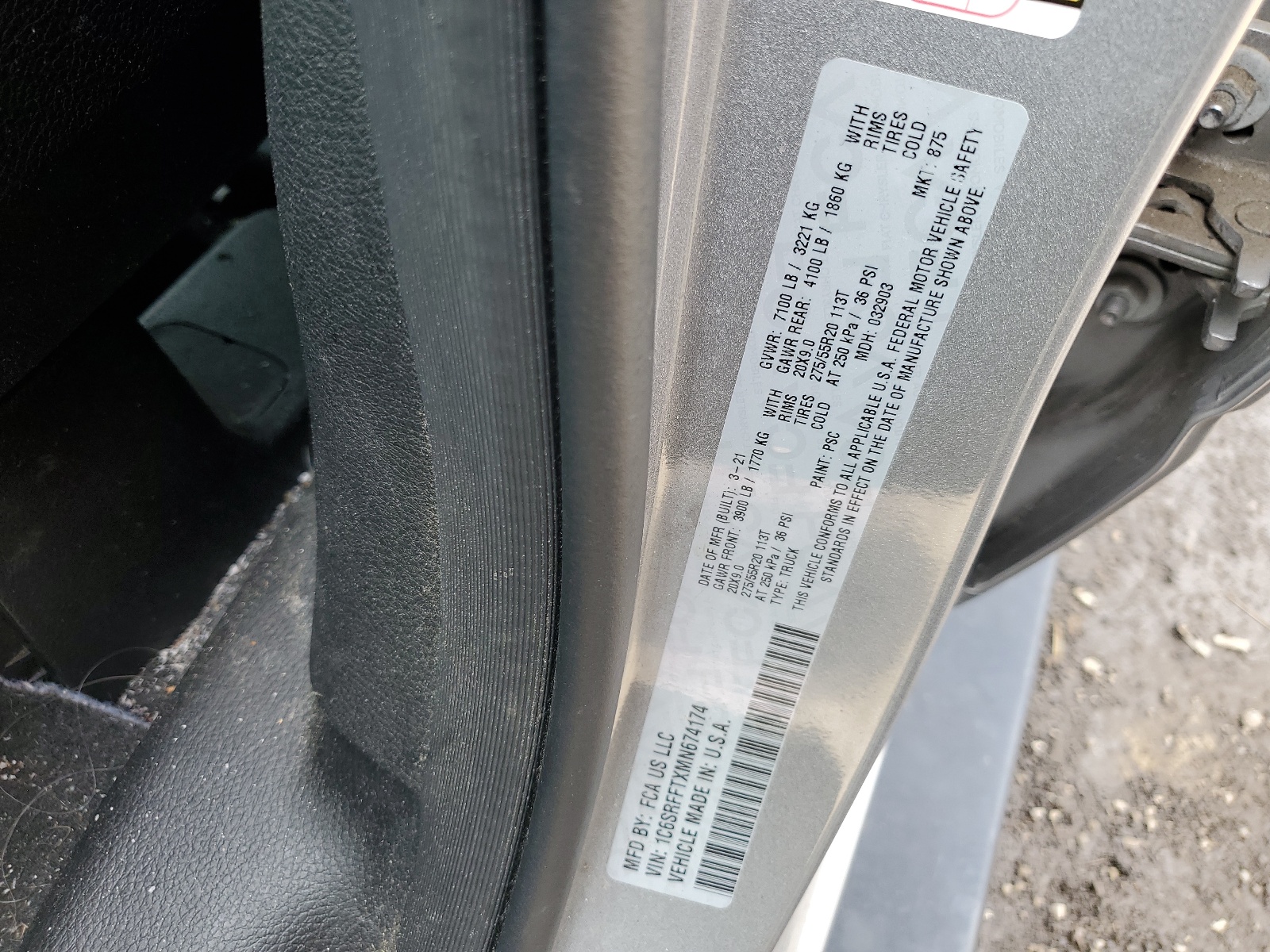 1C6SRFFTXMN674174 2021 Ram 1500 Big Horn/Lone Star