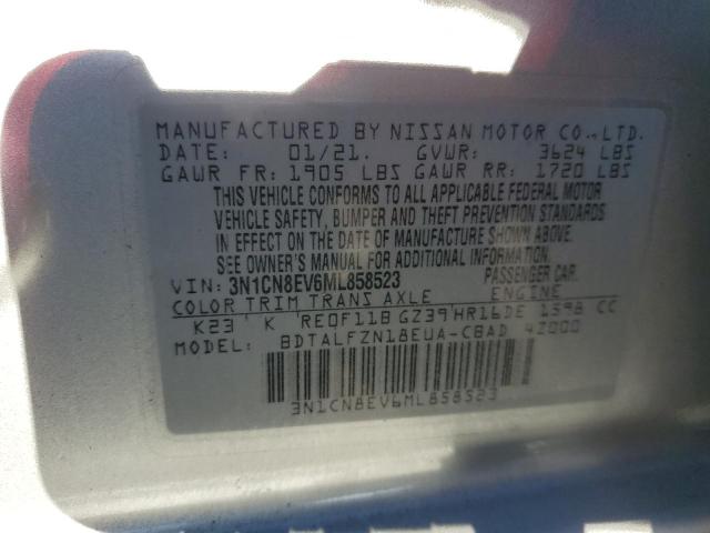 3N1CN8EV6ML858523 Nissan Versa SV 12