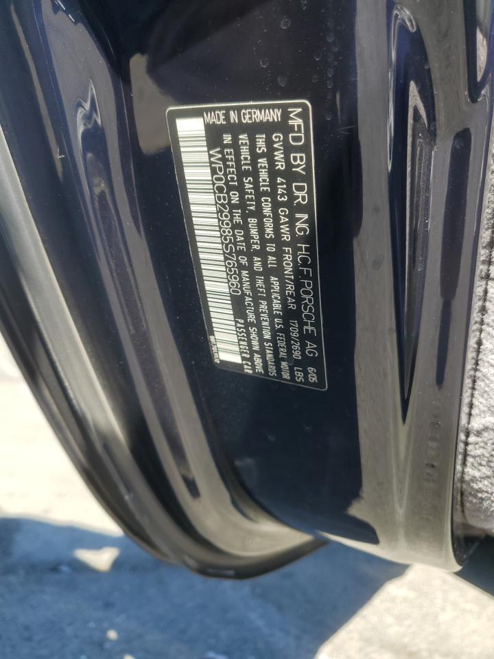 2005 Porsche 911 Carrera S Cabriolet VIN: WP0CB29985S765960 Lot: 67387514