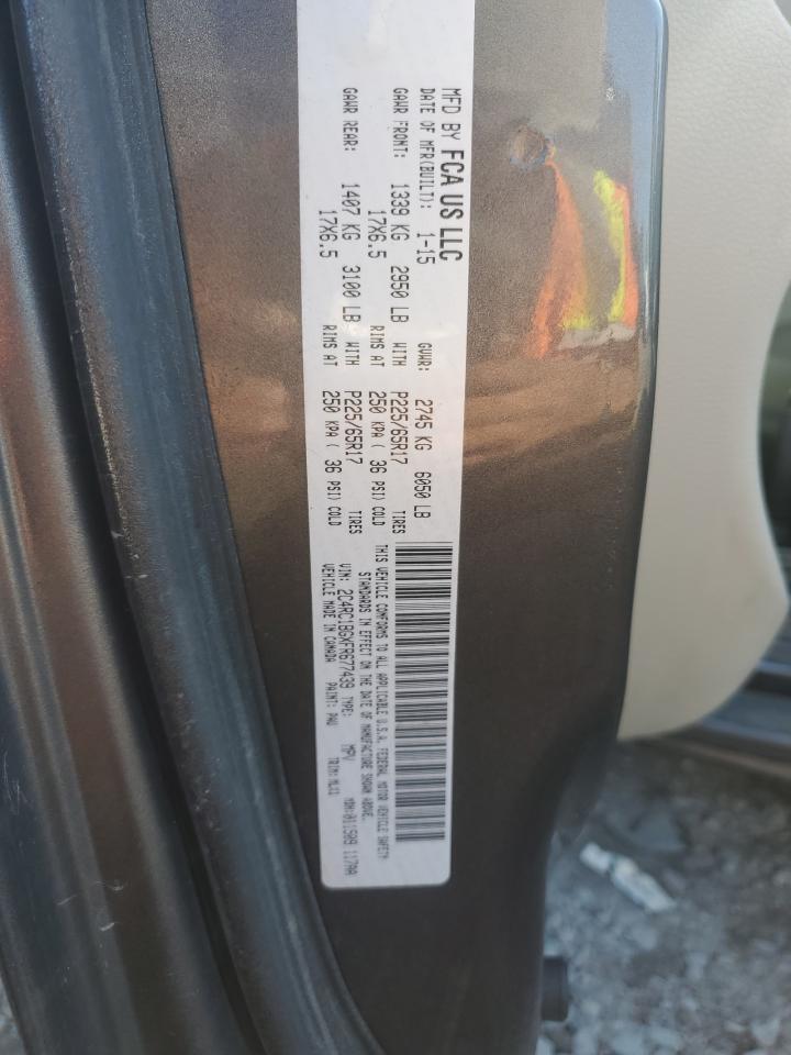 2015 Chrysler Town & Country Touring VIN: 2C4RC1BGXFR677439 Lot: 65988174