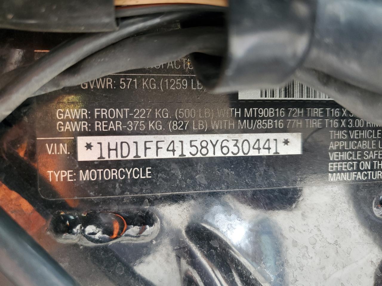 2008 Harley-Davidson Flht Classic VIN: 1HD1FF4158Y630441 Lot: 68041984