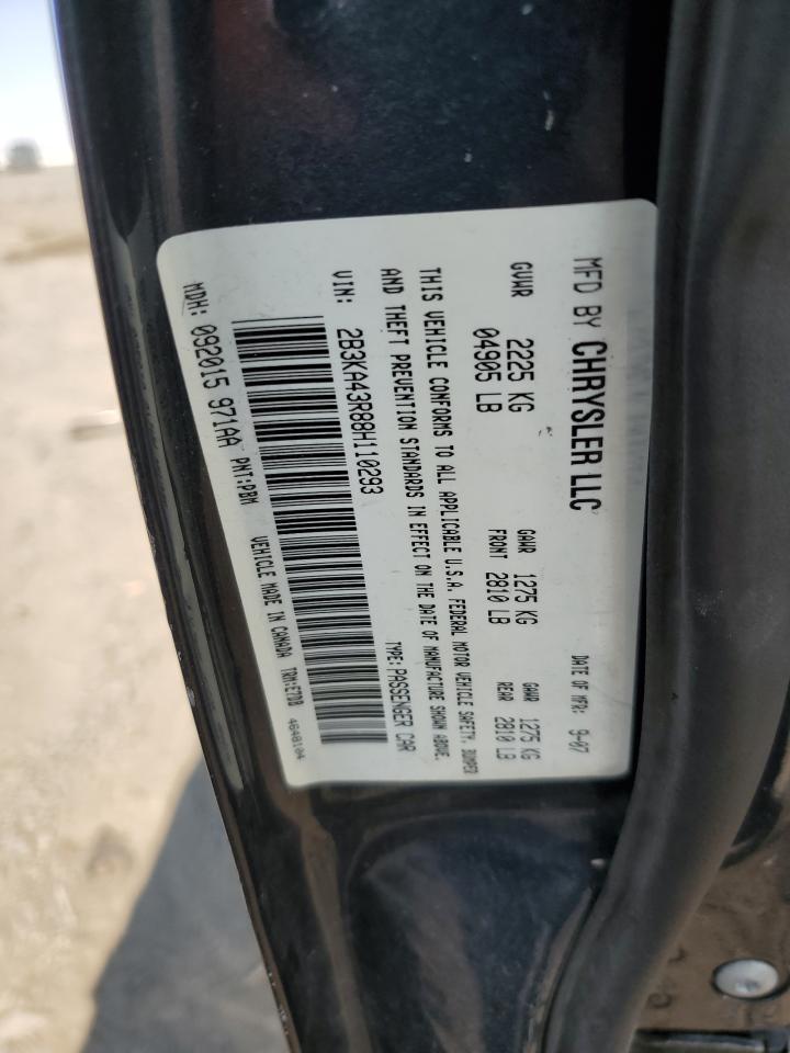 2008 Dodge Charger VIN: 2B3KA43R88H110293 Lot: 68476744