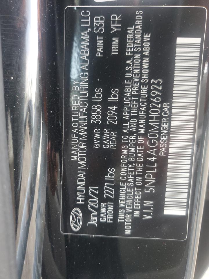 2021 Hyundai Elantra Se VIN: 5NPLL4AG0MH026923 Lot: 65998414