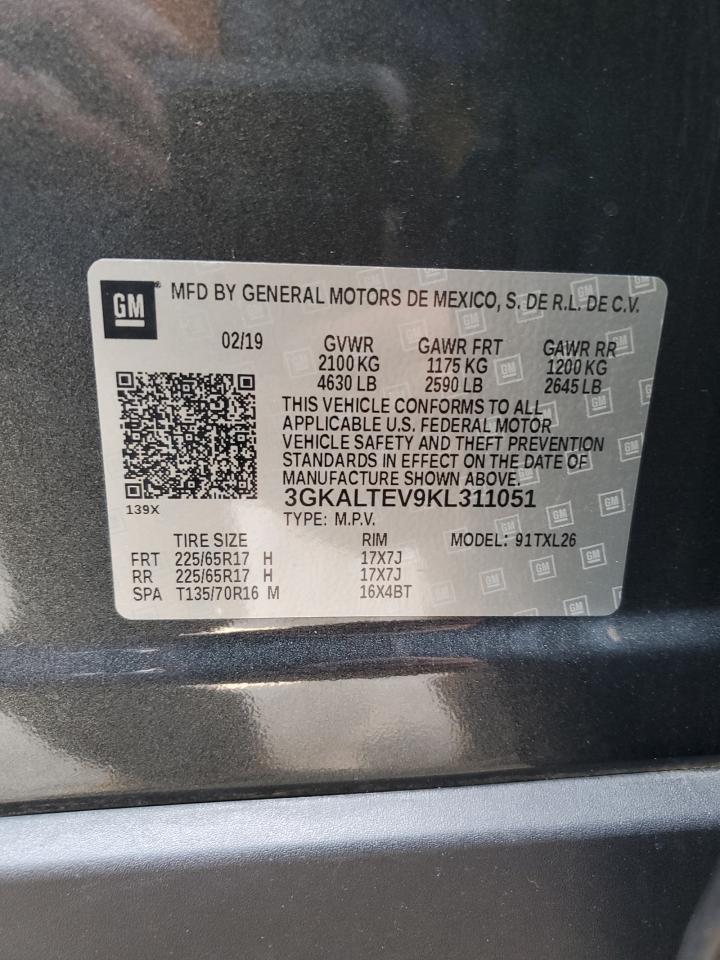 3GKALTEV9KL311051 2019 GMC Terrain Sle