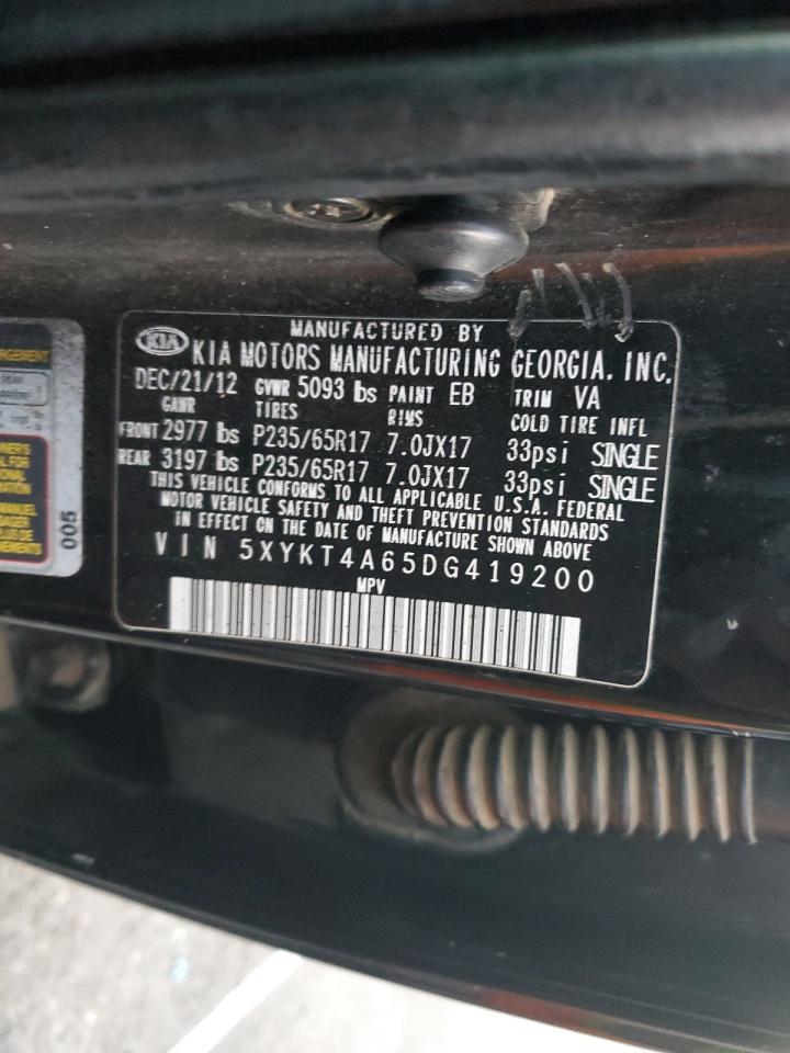 2013 Kia Sorento Lx VIN: 5XYKT4A65DG419200 Lot: 68392954