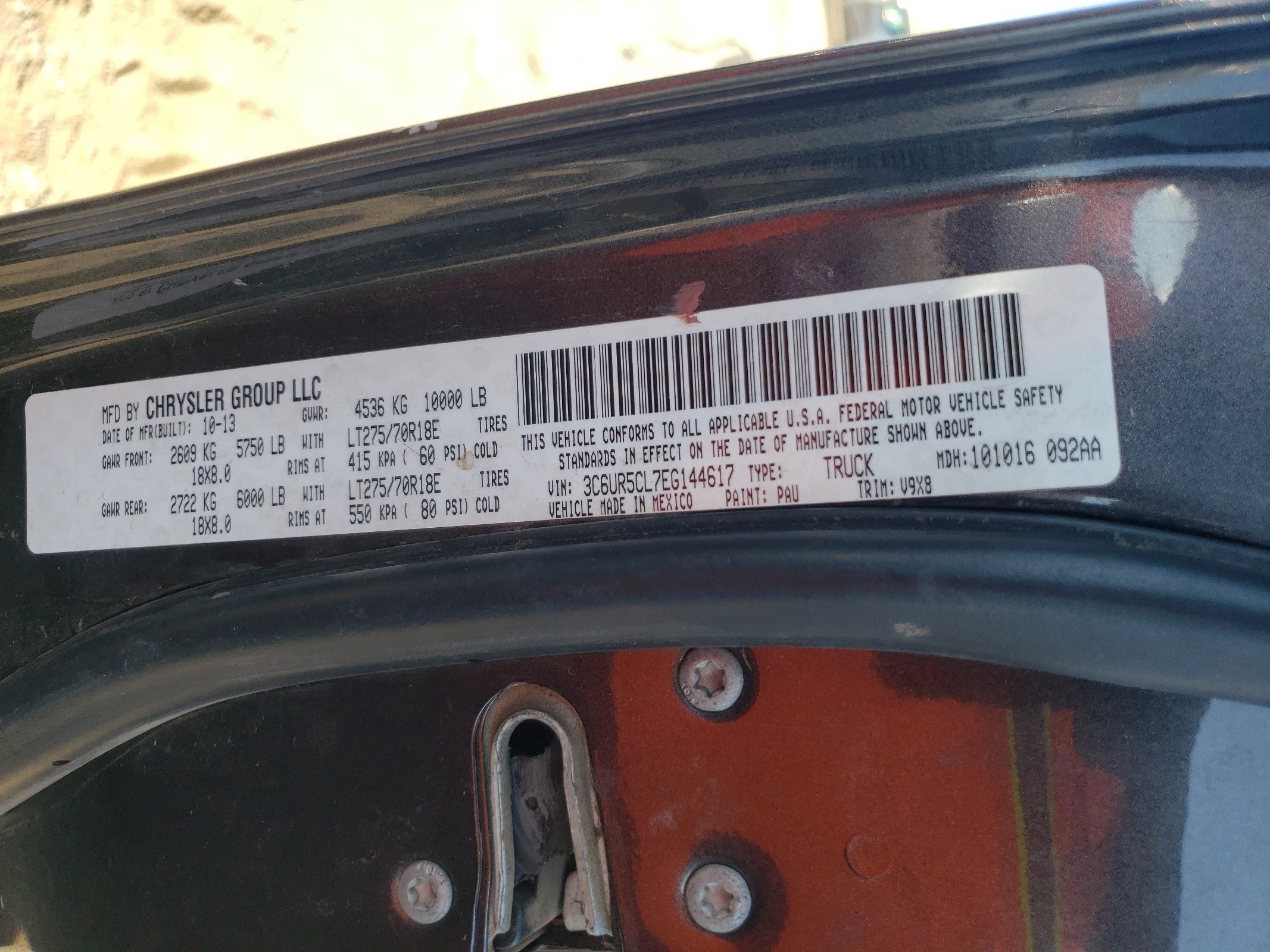 3C6UR5CL7EG144617 2014 Ram 2500 St