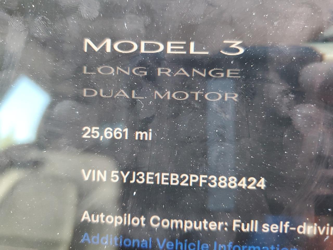 2023 Tesla Model 3 VIN: 5YJ3E1EB2PF388424 Lot: 67133414