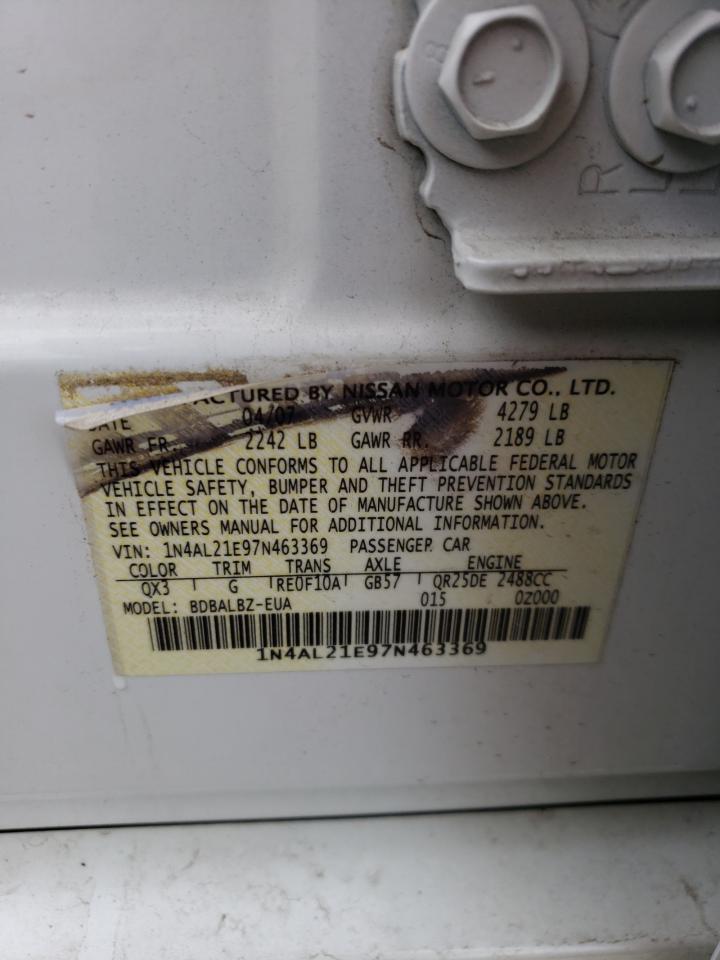 2007 Nissan Altima 2.5 VIN: 1N4AL21E97N463369 Lot: 66365754
