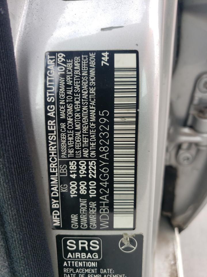 2000 Mercedes-Benz C 230 VIN: WDBHA24G6YA823295 Lot: 66439784