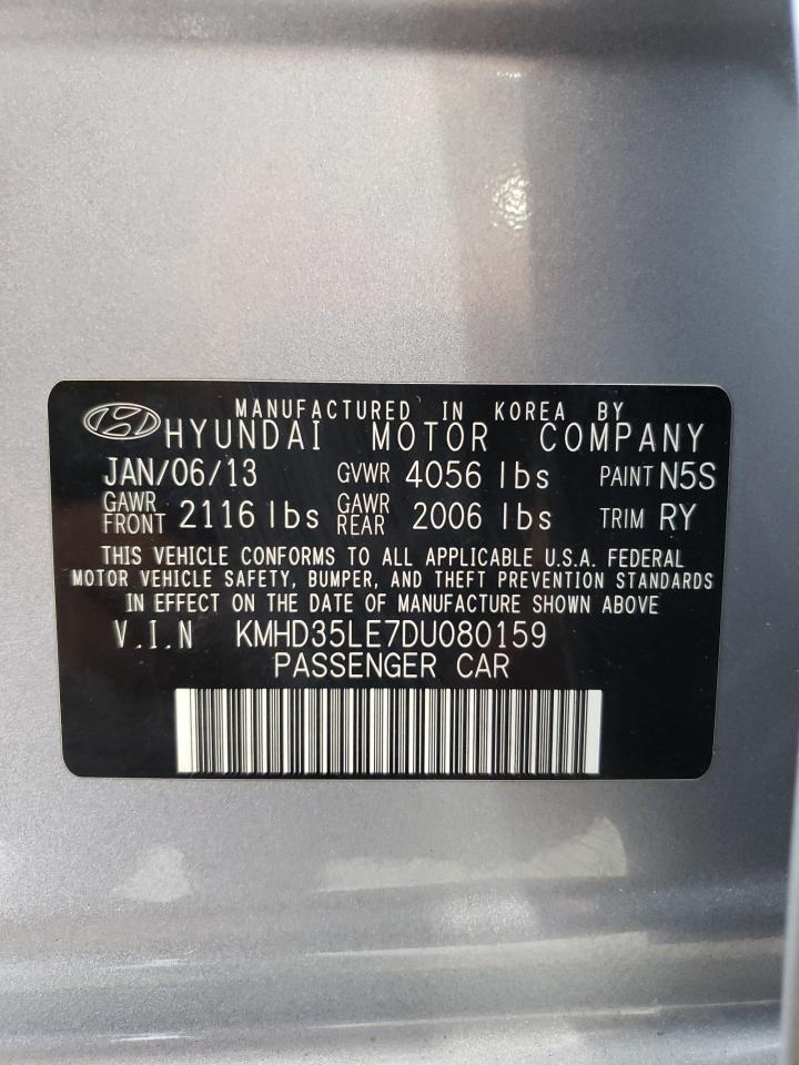 2013 Hyundai Elantra Gt VIN: KMHD35LE7DU080159 Lot: 66341664
