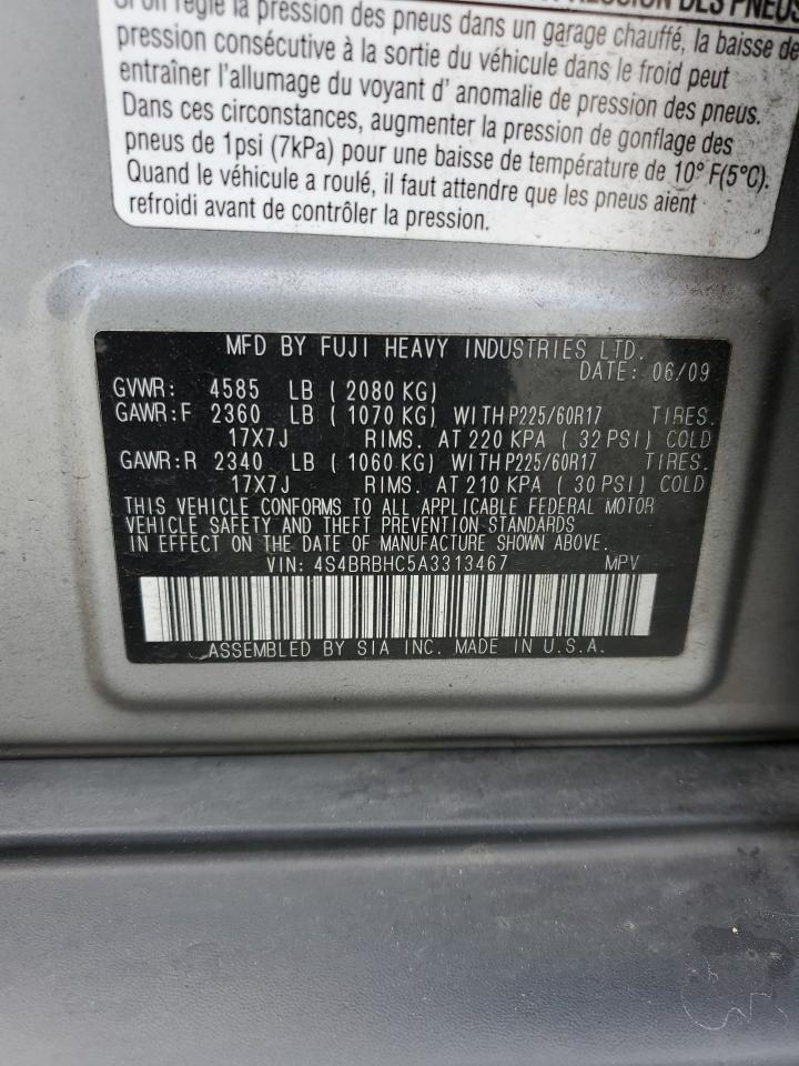 2010 Subaru Outback 2.5I Premium VIN: 4S4BRBHC5A3313467 Lot: 66161264