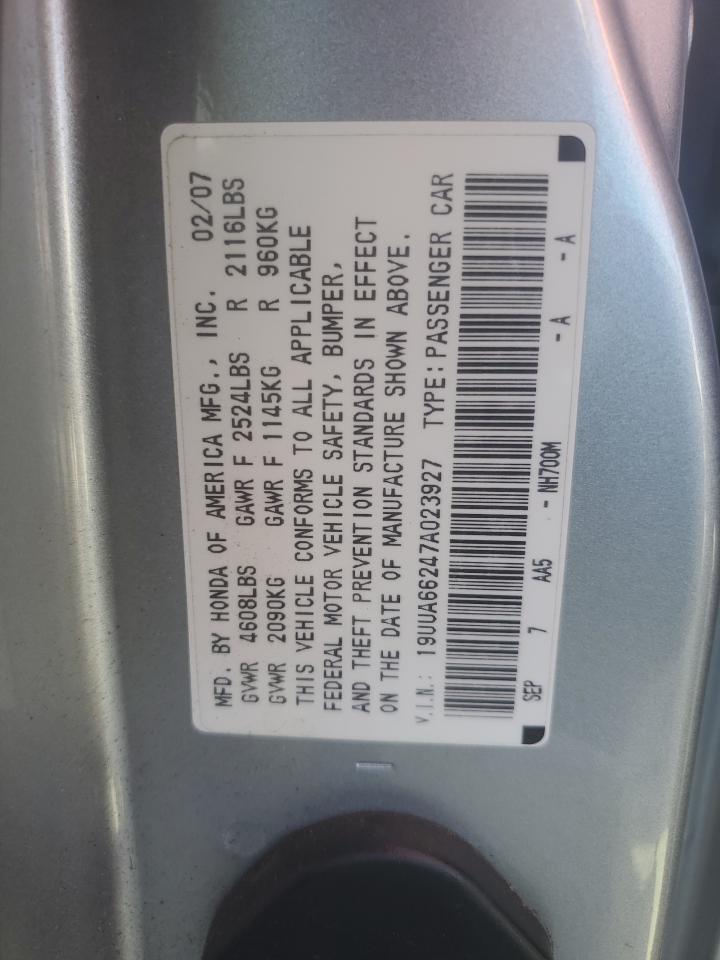 19UUA66247A023927 2007 Acura Tl