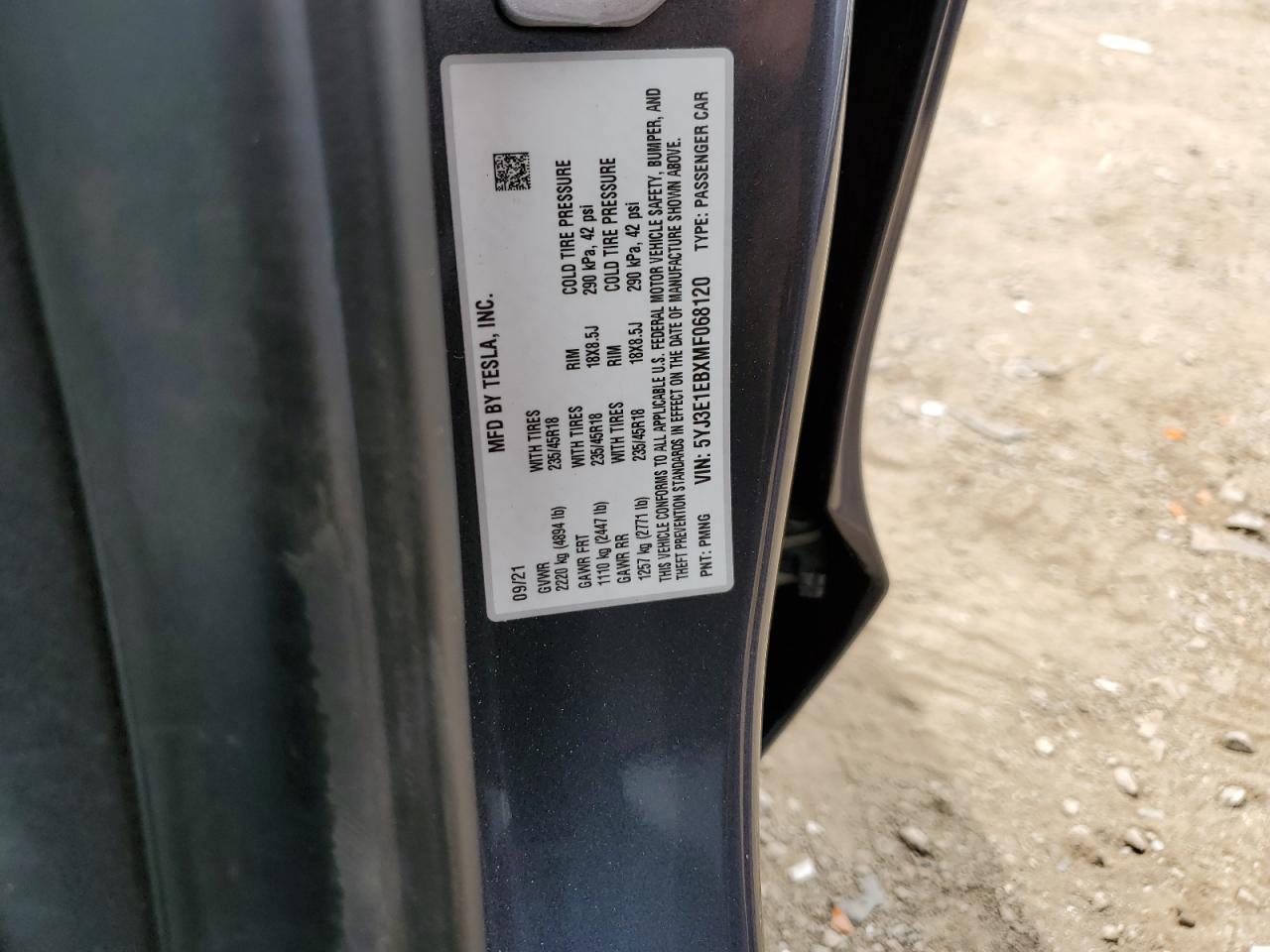 5YJ3E1EBXMF068120 2021 TESLA MODEL 3 - Image 14