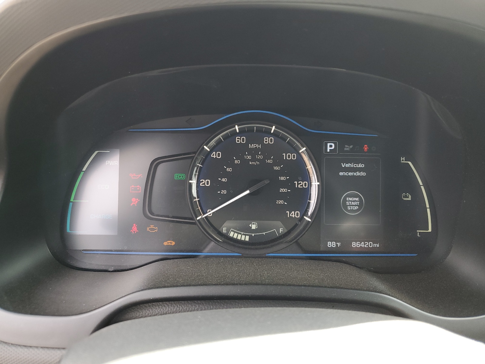 KMHC65LC0KU180666 2019 Hyundai Ioniq Blue