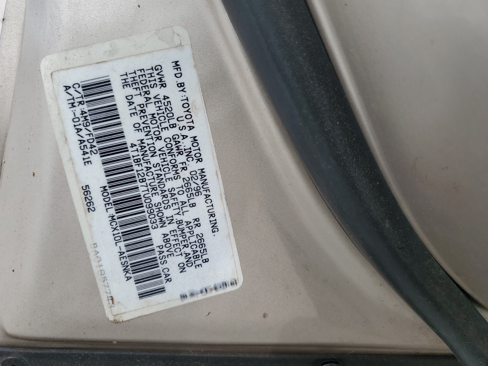 4T1BF12B7TU099033 1996 Toyota Avalon Xl