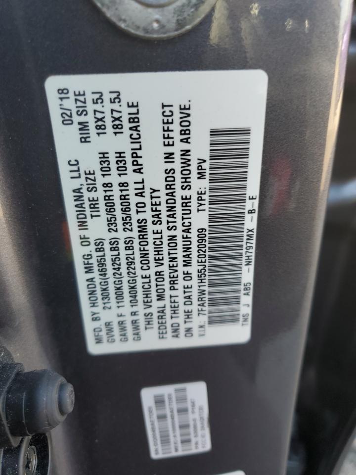 2018 Honda Cr-V Ex VIN: 7FARW1H55JE020909 Lot: 68501334