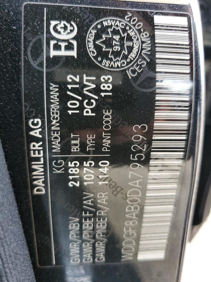 2013 Mercedes-Benz C 300 4Matic VIN: WDDGF8AB0DA795293 Lot: 65234344