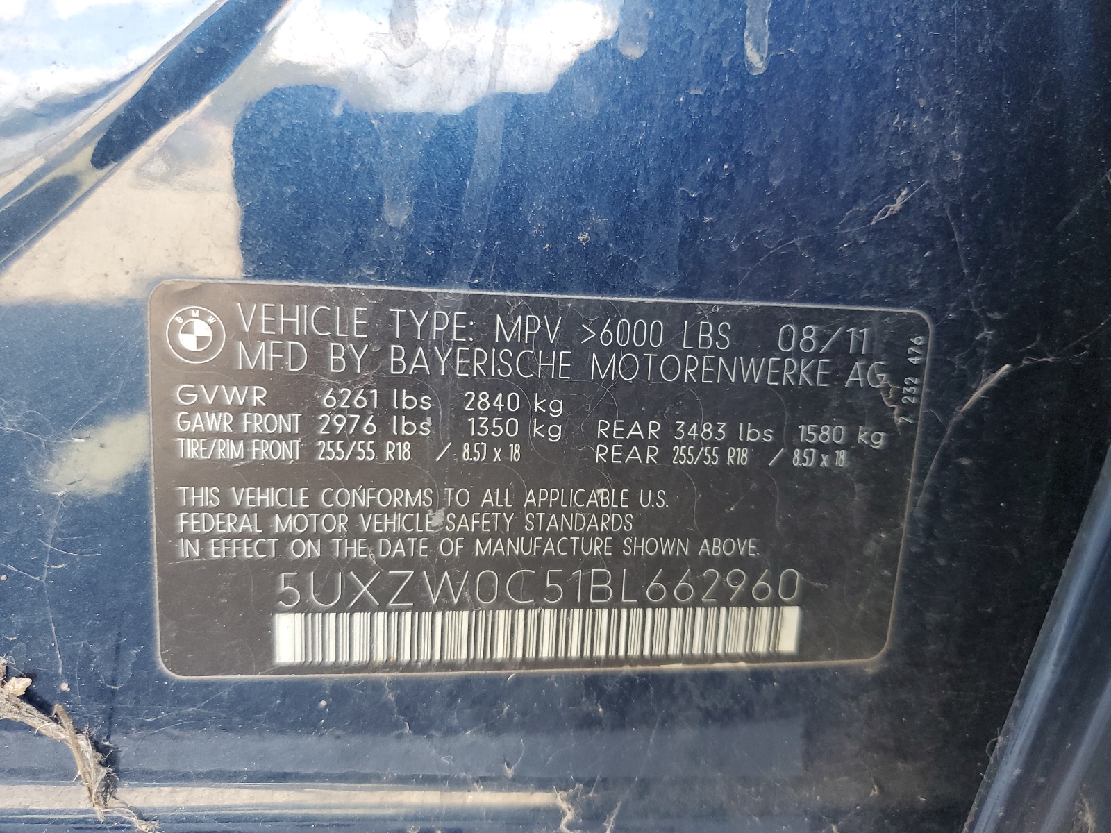 5UXZW0C51BL662960 2011 BMW X5 xDrive35D