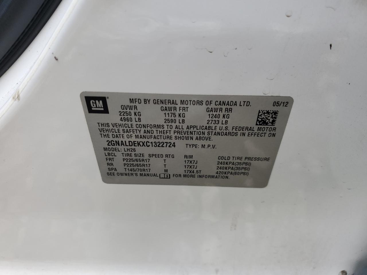 2012 Chevrolet Equinox - Image 13