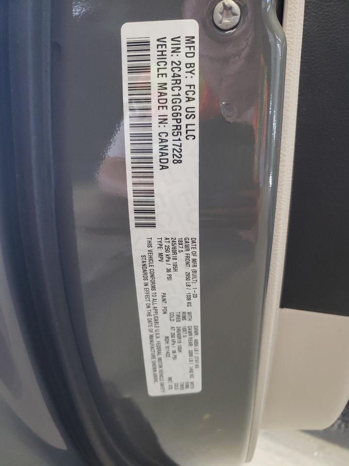 2023 Chrysler Pacifica Limited VIN: 2C4RC1GG6PR517228 Lot: 67680724