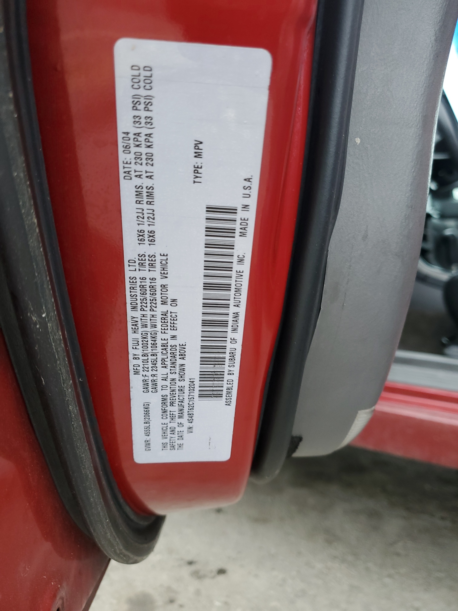 4S4BT62C157102041 2005 Subaru Baja Sport