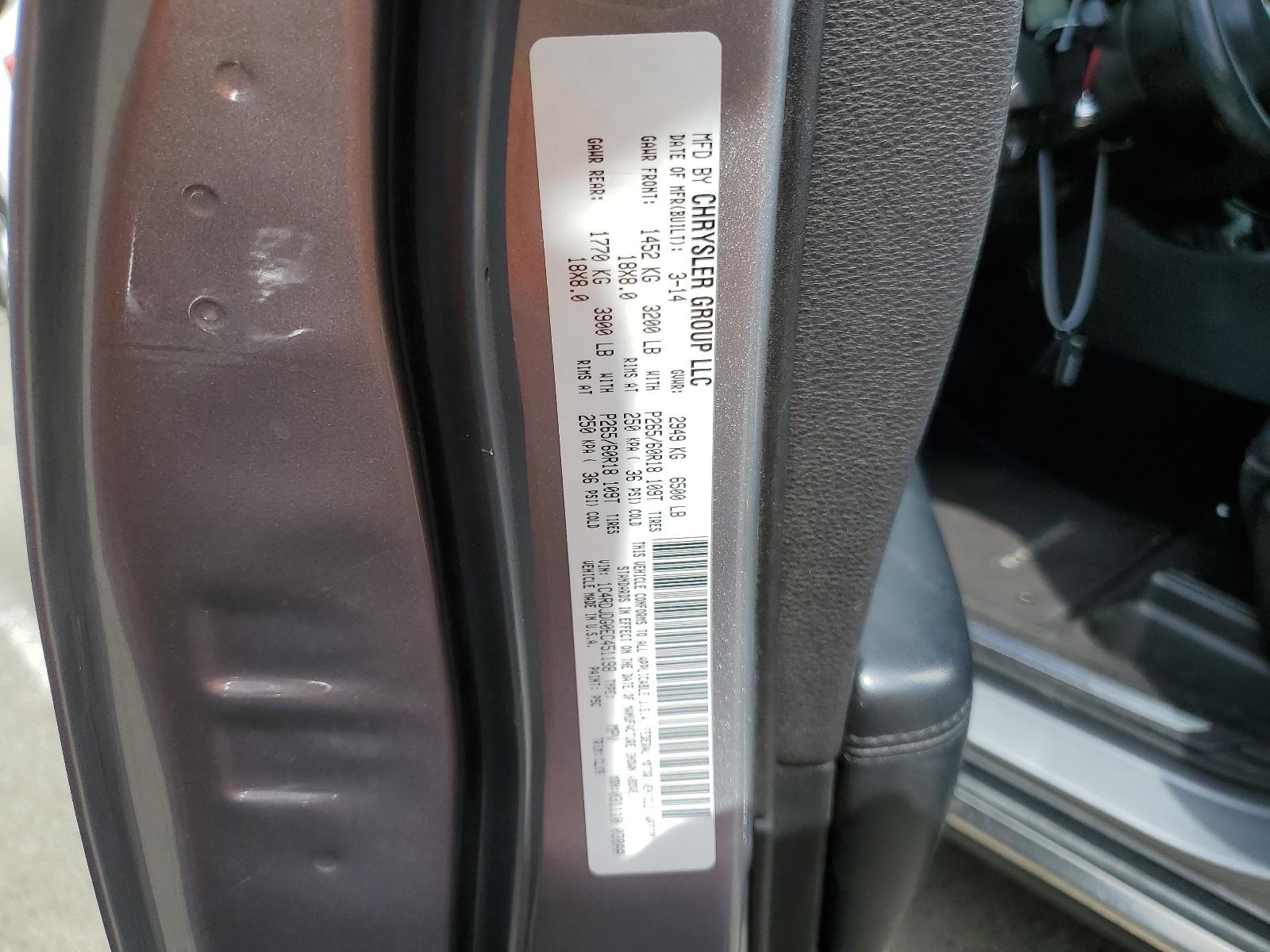 1C4RDJDG0EC451198 2014 Dodge Durango Limited