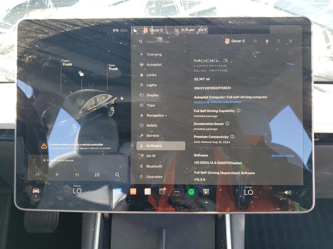 5YJ3E1EB2JF113031 2018 Tesla Model 3