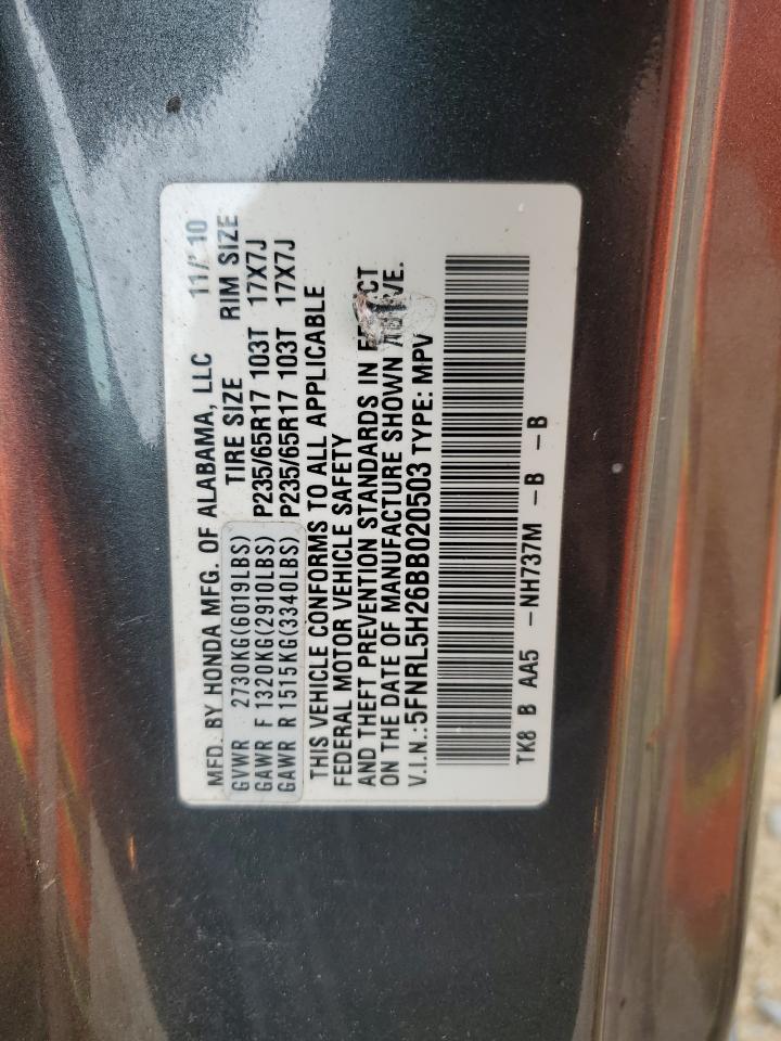 2011 Honda Odyssey Lx VIN: 5FNRL5H26BB020503 Lot: 65392784