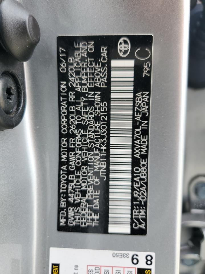 JTNB11HK3J3012155 2018 Toyota Camry L