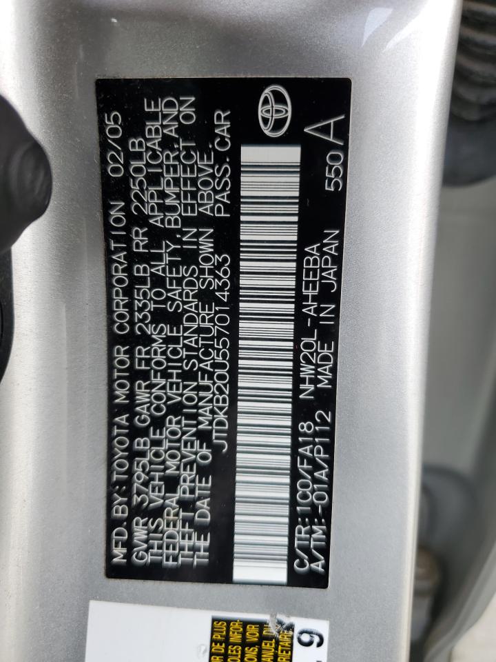 JTDKB20U557014363 2005 Toyota Prius