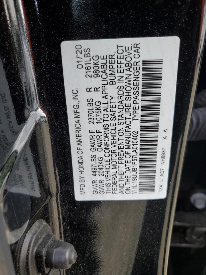 2020 Acura Tlx Technology VIN: 19UUB1F57LA010402 Lot: 66304514