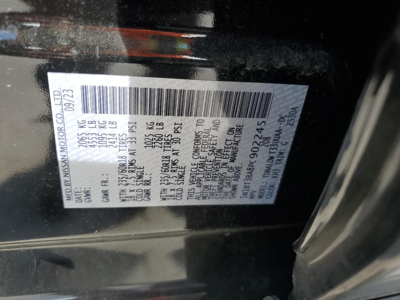 5N1BT3BA8PC902245 2023 NISSAN ROGUE - Image 13