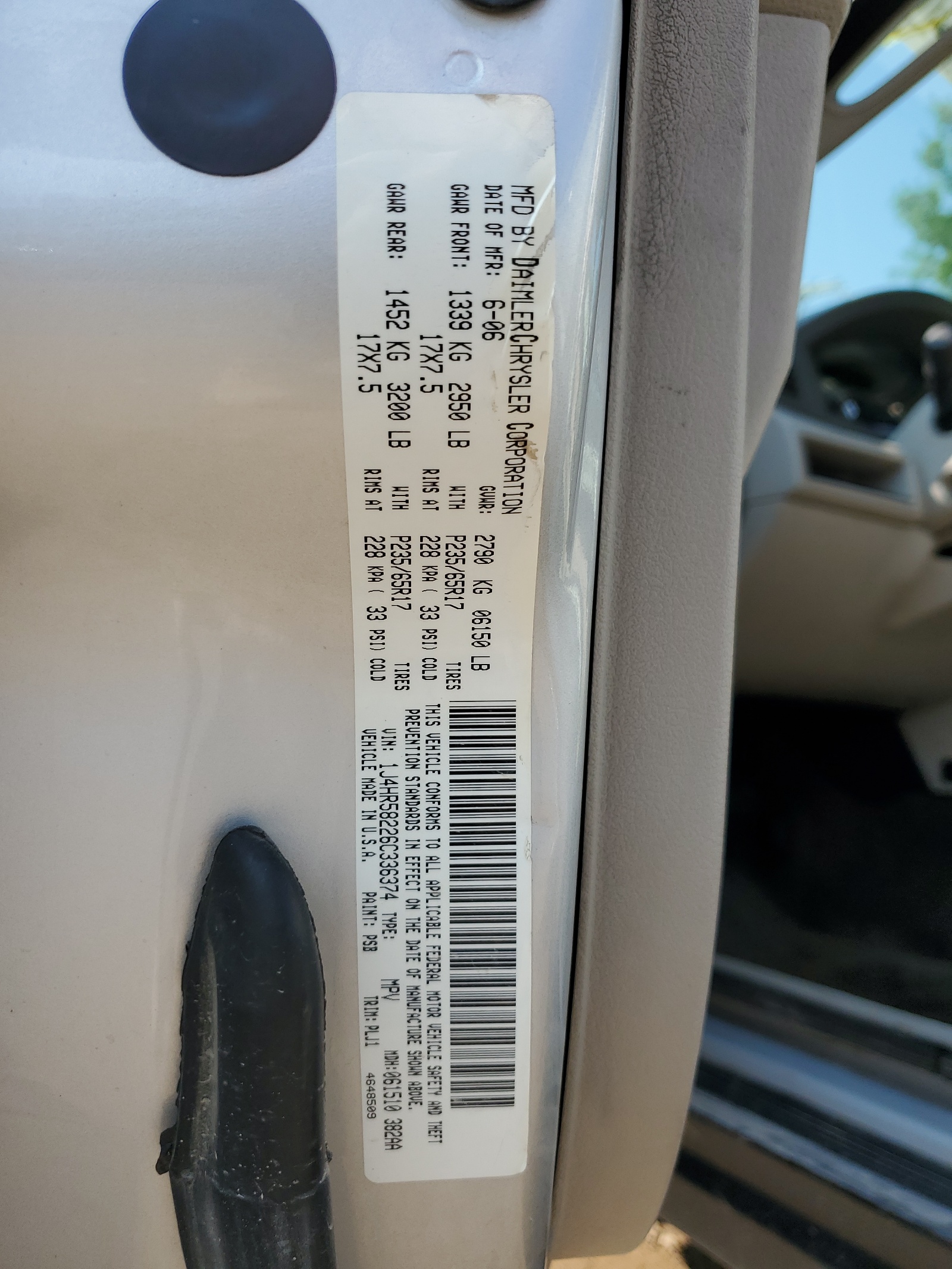 1J4HR58226C336374 2006 Jeep Grand Cherokee Limited