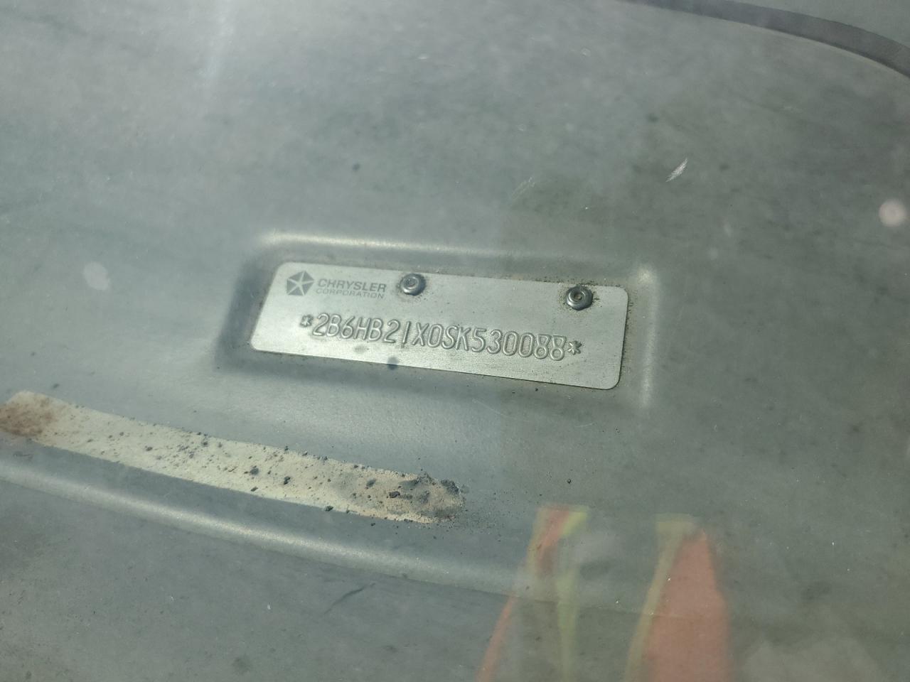 1995 Dodge Ram Van B2500 VIN: 2B6HB21X0SK530088 Lot: 65286094