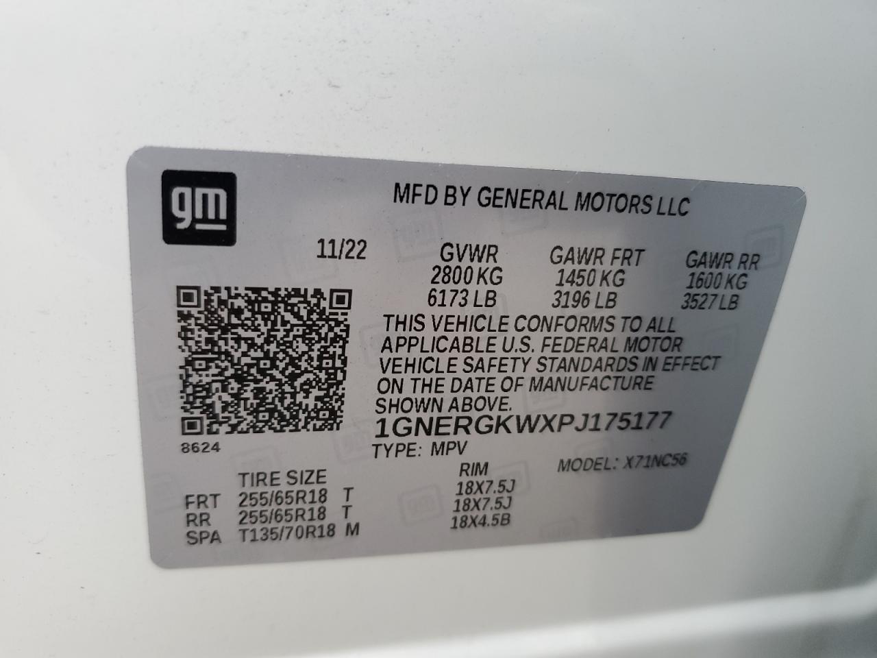 1GNERGKWXPJ175177 2023 CHEVROLET TRAVERSE - Image 14