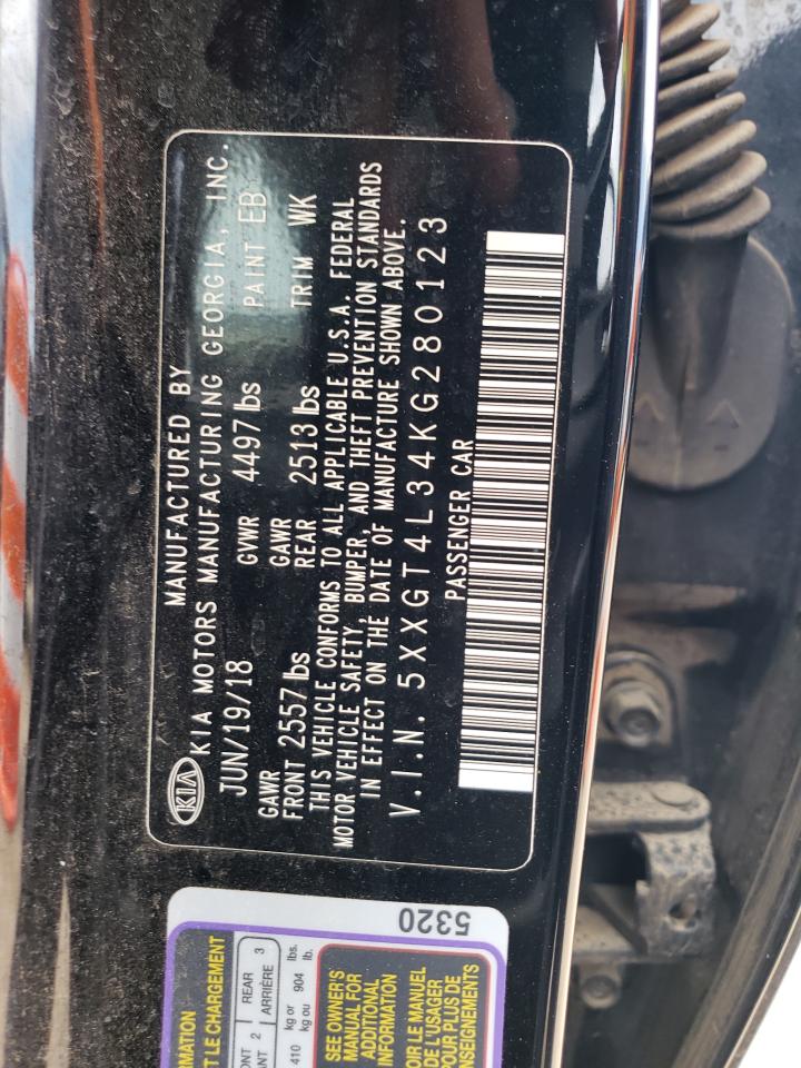 2019 Kia Optima Lx VIN: 5XXGT4L34KG280123 Lot: 65439734