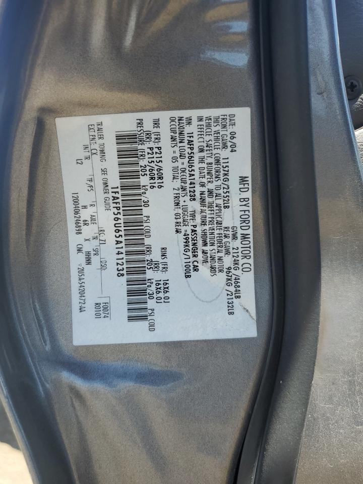 1FAFP56U65A141238 2005 Ford Taurus Sel