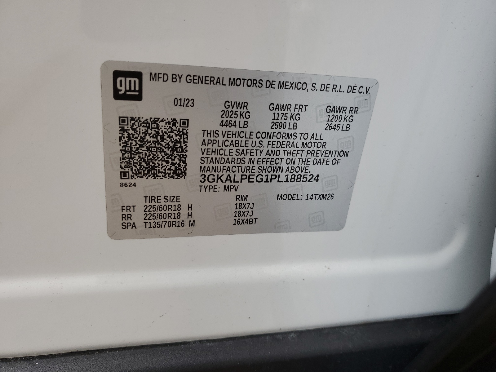 3GKALPEG1PL188524 2023 GMC Terrain Slt