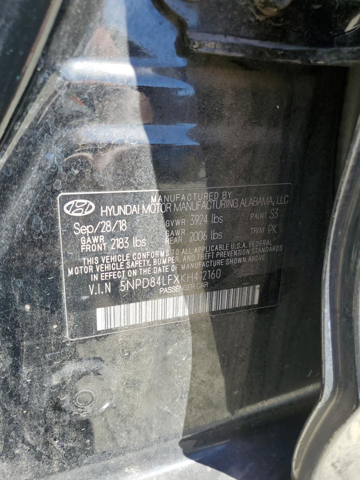 2019 Hyundai Elantra Sel VIN: 5NPD84LFXKH412160 Lot: 67526494