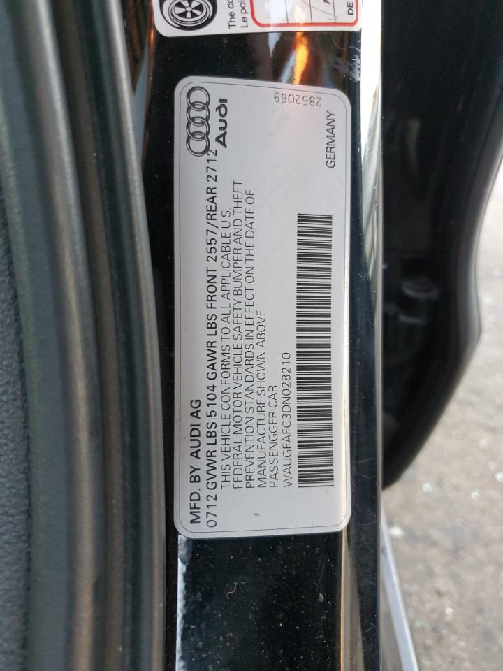 2013 Audi A6 Premium Plus VIN: WAUGFAFC3DN028210 Lot: 68277964