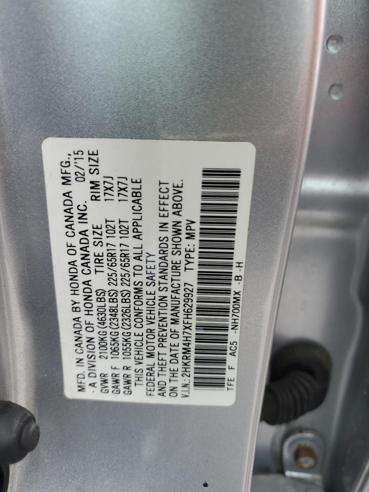 2HKRM4H7XFH629927 2015 Honda Cr-V Exl