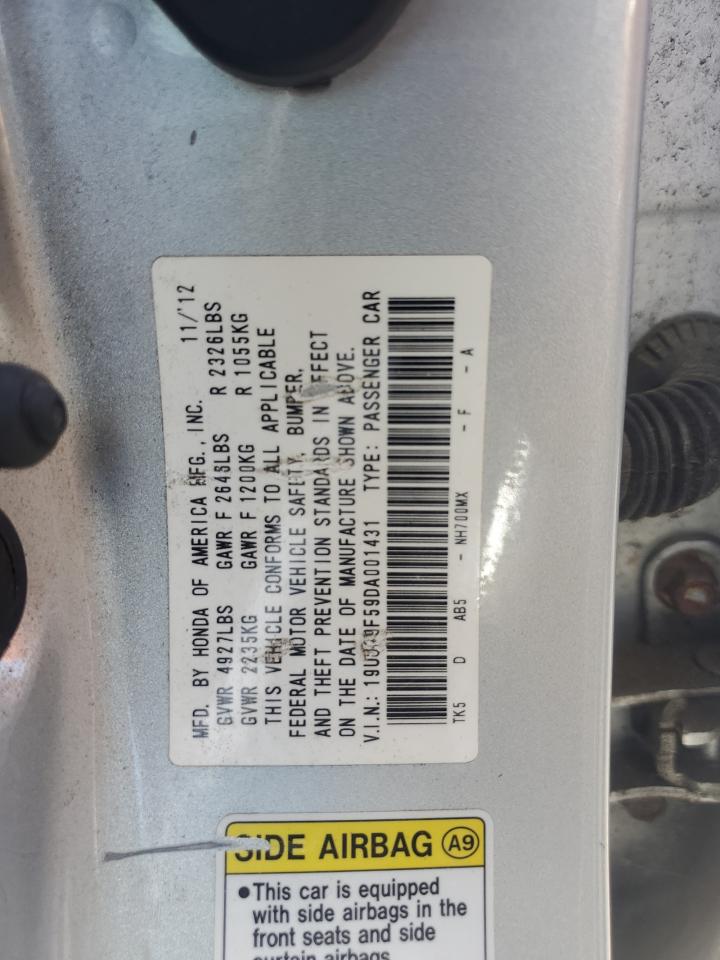 19UUA9F59DA001431 2013 Acura Tl Tech