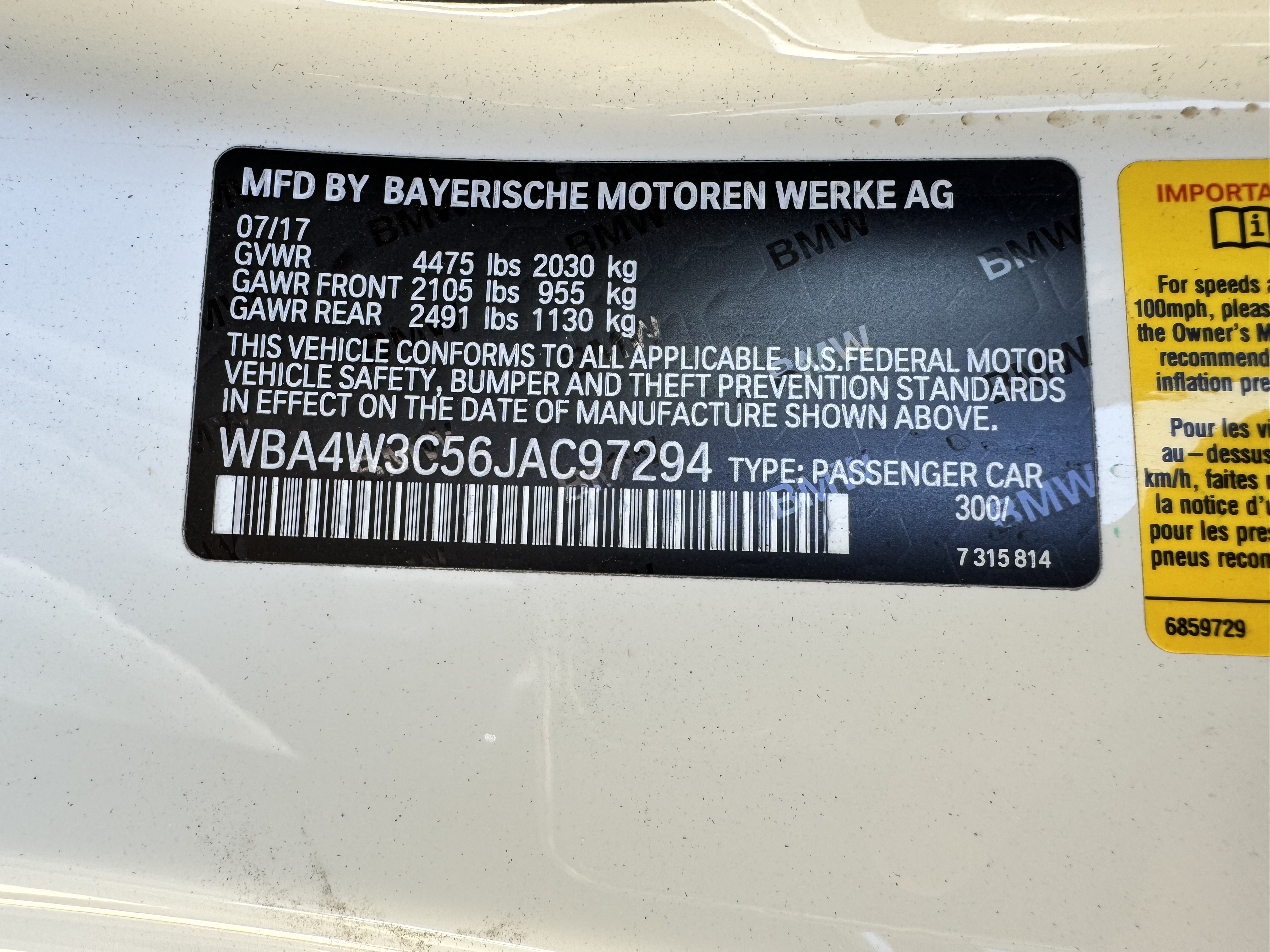 WBA4W3C56JAC97294 2018 BMW 430I