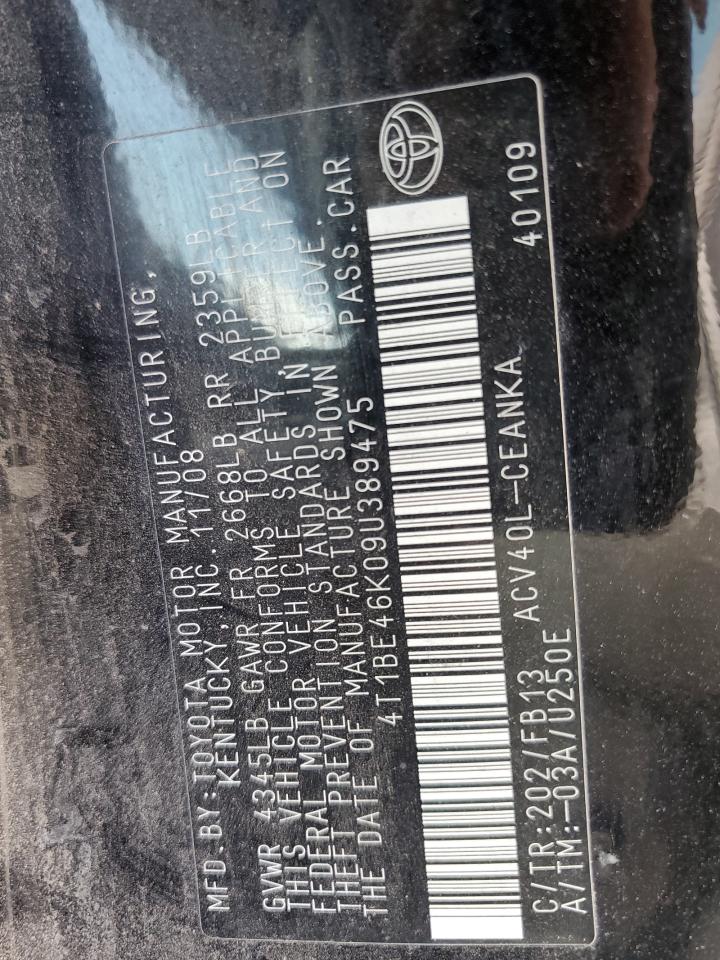 4T1BE46K09U389475 2009 Toyota Camry Base