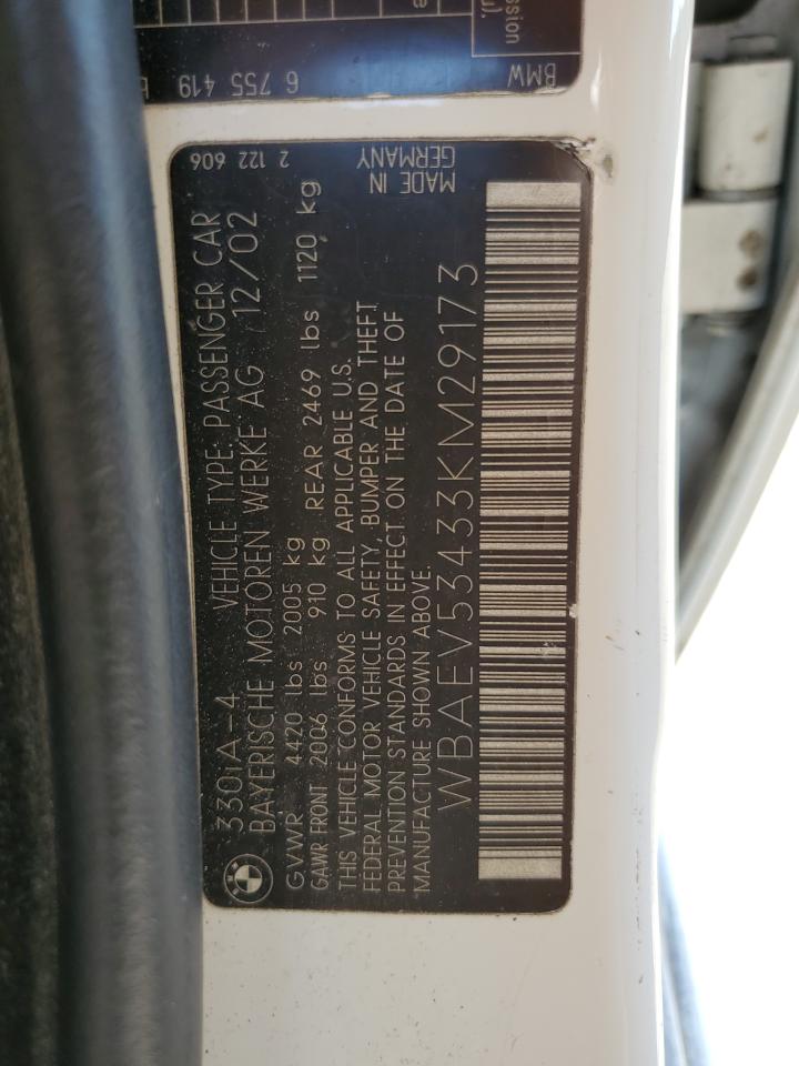 2003 BMW 330 I VIN: WBAEV53433KM29173 Lot: 66493304