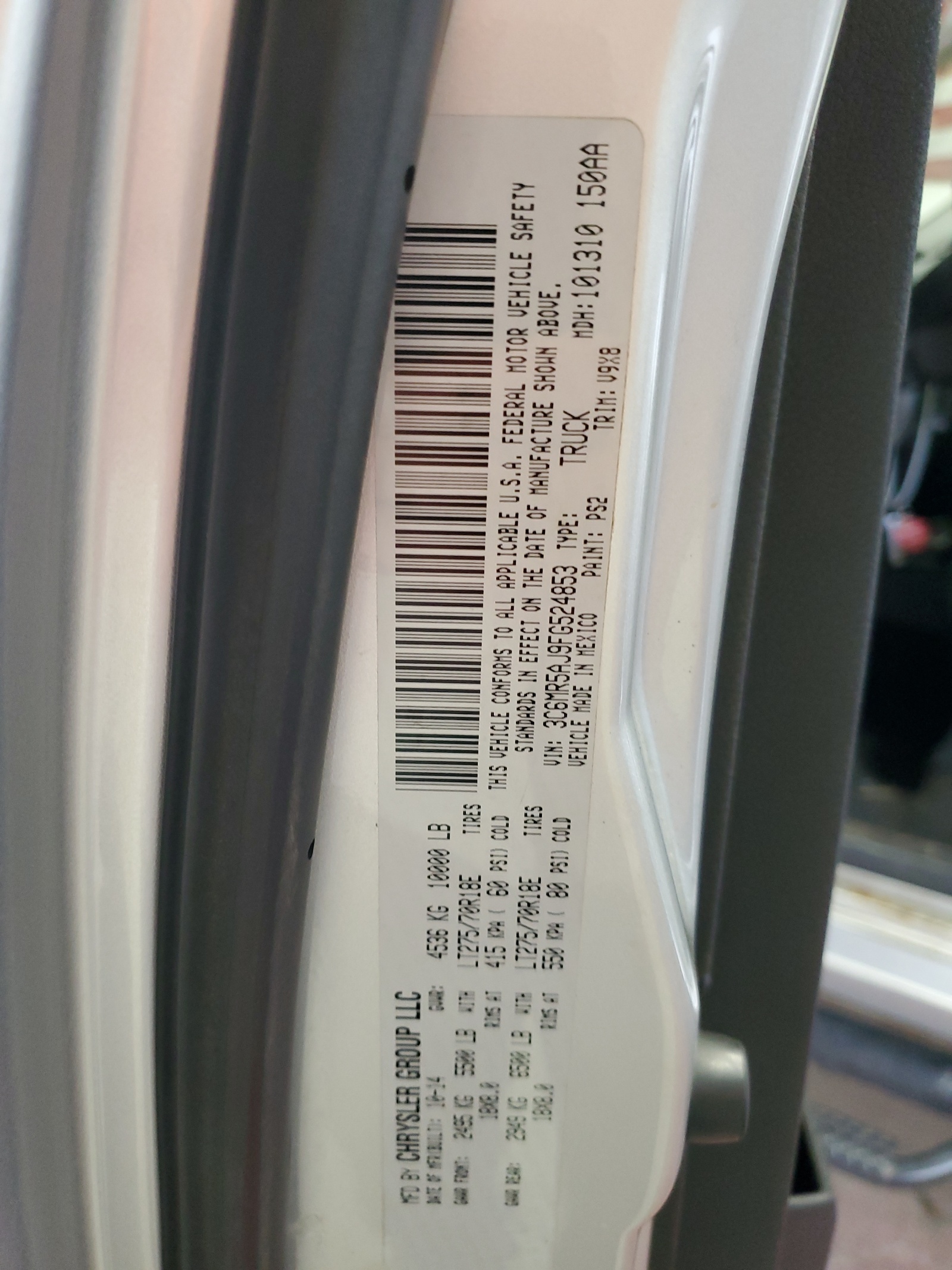 3C6MR5AJ9FG524853 2015 Ram 2500 St