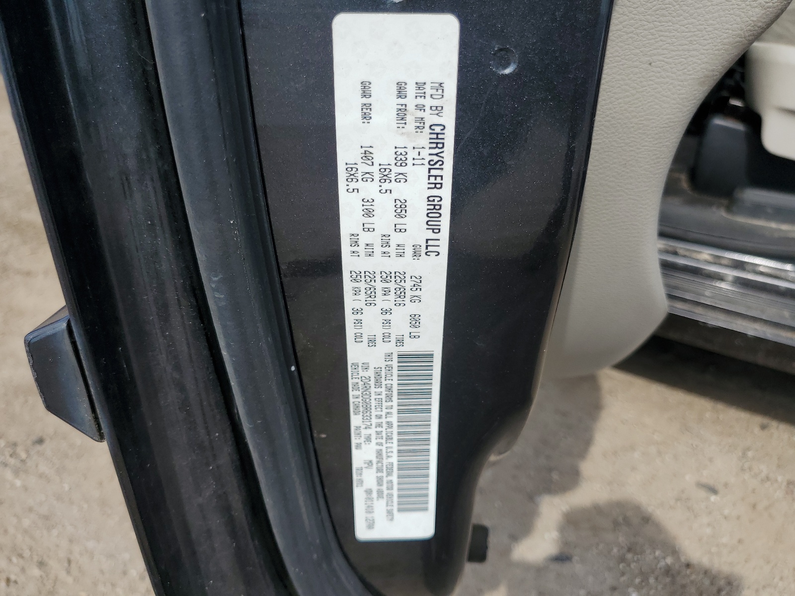 2D4RN3DG0BR633174 2011 Dodge Grand Caravan Mainstreet